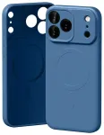 Mercury Semi-Silicone phone case with MagSafe support for iPhone 17 Pro Max blue
