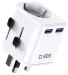 SBS Universal Travel Adapter reisilaadija | 12W | USB-A | valge