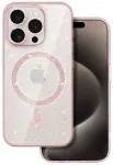 Glitter telefoni &uuml;mbris MagSafe toega iPhone 12 Pro roosa l&auml;bipaistev