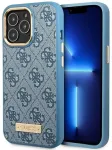 Guess GUHMP14LU4GPRB iPhone 14 Pro 6.1" niebieski|blue hard case 4G Logo Plate MagSafe