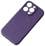 Silicone telefoni &uuml;mbris MagSafe toega iPhone 15 Pro Max lilla