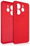 Beline silikoonist &uuml;mbris Xiaomi Redmi Note 14 5G jaoks, punane