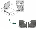 Aiatoolid 2 tk Scandi Linea hall