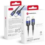 Forcell F-Energy C353 andmeedastus- ja laadimiskaabel | USB-A kuni Lightning | 12W | 1m | must