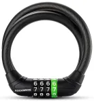 "Rockbros 87632" koodiga jalgrattalukk, tross, 115 cm - must