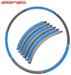 SportVida kokkupandav vahtkattega Hula Hoop v&otilde;imlemisr&otilde;ngas 90cm 700gr Hall / Sinine