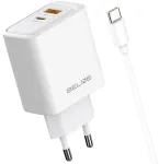 Beline 45W v&otilde;rgulaadija | USB-C | valge koos USB-C kaabliga komplektis