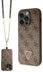 Guess GUHCP14LP4TDSCPW iPhone 14 Pro 6.1" pruun hardcase Crossbody 4G Metal Logo