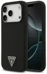 Guess Silicone Triangle Logo telefoni&uuml;mbris MagSafe toega seadmele iPhone 17 Pro Max must