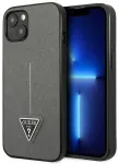 Guess GUHCP13MPSATLG iPhone 13 | 14 | 15 6.1" srebrny|silver hardcase SaffianoTriangle Logo