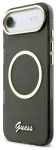 Guess IML Glitter Script Strap telefoni &uuml;mbris MagSafe toega iPhone 17 Air must