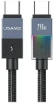 USAMS SJ777 andmeedastus- ja laadimiskaabel | USB-C kuni USB-C | PD | 240W | 1.2m | hall