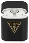Guess GUACA2VSATMLBK Saffiano silikoonist kaitse&uuml;mbris k&otilde;rvaklappidele Apple Airpods 1 | 2 must