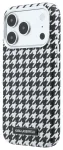 Karl Lagerfeld PU Houndstooth Resin Plate telefoni &uuml;mbris MagSafe toega iPhone 17 Pro must