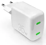 Puro MiniPro 35W GaN 2xUSB-C laadija | 35W | GaN | USB-C | valge