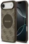 Guess 4G Circle Classic Logo telefoni&uuml;mbris MagSafe toega iPhone 17 Air jaoks, pruun