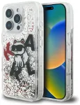 Karl Lagerfeld Liquid Glitter Choupette Logo telefoni &uuml;mbris iPhone 16 Pro l&auml;bipaistev (kass)