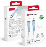 Forcell F-Energy C346 andmeedastus- ja laadimiskaabel | USB-C kuni Lightning | PD | 27W | 1m | sinine