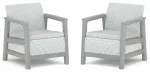 Aiatoolid 2 tk Scandi Linea helehall/tumehall