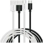 Verbatim Essentials andmeedastus- ja laadimiskaabel | USB-A kuni USB-C | 18W | 1m | must, valge | 2 tk komplekt