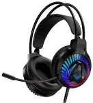 Aula S605 M&uuml;rasummutavad M&auml;nguri K&otilde;rvaklapid 50mm draiverid 2m Juhe 2x 3.5mm audio/mik. + USB RGB Led Mustad