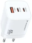 Wozinsky CGWCW reisilaadija | 65W | GaN | USB-A, USB-C | valge