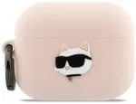 Case Karl Lagerfeld Silicone Chaupette  Head 3D for AirPods Pro 3 pink