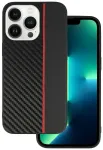 Tel Protect CARBON telefoni &uuml;mbris iPhone 13 Pro Max must punane