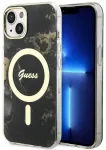 Guess GUHMP14MHTMRSK iPhone 14 Plus | 15 Plus 6.7" czarny|black hardcase Golden Marble MagSafe