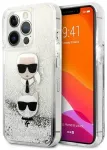 Karl Lagerfeld KLHCP13XKICGLS iPhone 13 Pro Max 6,7" srebrny|silver hardcase Liquid Glitter Karl&Choupette Head