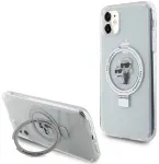 Karl Lagerfeld KLHMN61HMRSKCH iPhone 11 | Xr 6.1" biały|white hardcase Ring Stand Karl&Choupettte MagSafe