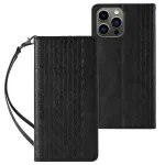 Magnet Strap raamatut&uuml;&uuml;pi telefoni &uuml;mbris iPhone 13 Pro must