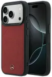 Mercedes Leather Mesh with Bow Line telefoni &uuml;mbris MagSafe toega iPhone 17 Pro punane
