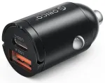 Orico MiniRing autolaadija | 30W | PD, QC, PPS | USB-A, USB-C | must