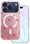 Cherry Mag Glitter telefoni &uuml;mbris MagSafe toega iPhone 17 Pro Max | iPhone 18 Pro Max punane