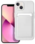 Riff Card seeria silikoonist kaarditaskuga &uuml;mbris Apple iPhone 14 Pro White