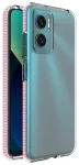 Spring Case kaane geel TPU kaas v&auml;rvilise raamiga Xiaomi Redmi 10 heleroosa