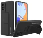 Wozinsky Kickstand Case silikoonist &uuml;mbris jalaga Xiaomi Redmi Note 11 Pro &uuml;mbris must