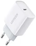 Ugreen 60450 reisilaadija | 20W | PD, QC | USB-C | valge