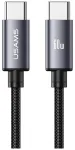 USAMS U91 andmeedastus- ja laadimiskaabel | USB-C kuni USB-C | 60W | 1m | hall