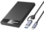 BENFEI SSD ketta korpus 2.5 tolline SATA SSD USB-C USB-A UASP SATA III toega must