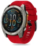 Tech-Protect Silicone Line nutikella rihm Garmin Fenix 5X/5X Plus/6X/6X Pro/7X/8 (51 mm) jaoks | silikoonist | punane