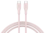 Canyon CC60SC10 andmeedastus- ja laadimiskaabel | USB-C kuni USB-C | 60W | 1m | roosa