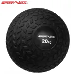 SportVida 20kg Slam Ball (23cm) CrossFit ja Fitness Treeninguteks Reljeefse Mugava Haardepinnaga Must