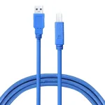 HQ USB 2.0 A-Isane AM-BM Printerikaabel 1.0 m Blue