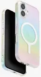 UNIQ Iridescia telefoni&uuml;mbris koos alusega ja MagSafe toega, sobib iPhone 17, Holo Quartz