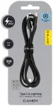 Blavec Candy CCA-CL24B30 andmeedastus- ja laadimiskaabel | USB-C kuni Lightning | PD | 20W | 3m | must