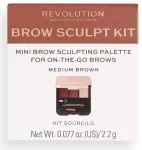 Makeup Revolution Brow Sculpt Kit Medium Brown