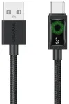 USAMS U92 andmeedastus- ja laadimiskaabel | USB-C kuni USB-A | 18W | 1.2m | must