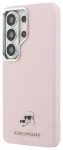 Karl Lagerfeld Grained PU Leather K&CH Heads telefoni &uuml;mbris MagSafe toega Samsung Galaxy S26 Ultra (S948) roosa